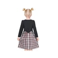 thumbnail image 2 of Girls Dress Black Pencil Ruler Red Check Plaid School Casual Long Sleeve 6 Years, 2 of 6