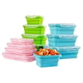 thumbnail image 3 of Fiambrera plegable portátil de silicona creativa, caja para mantener la comida fresca en el refrigerador, lonchera para estudiantes, lonchera para horno microondas, lonchera, juego de 4 piezas, 3 of 5