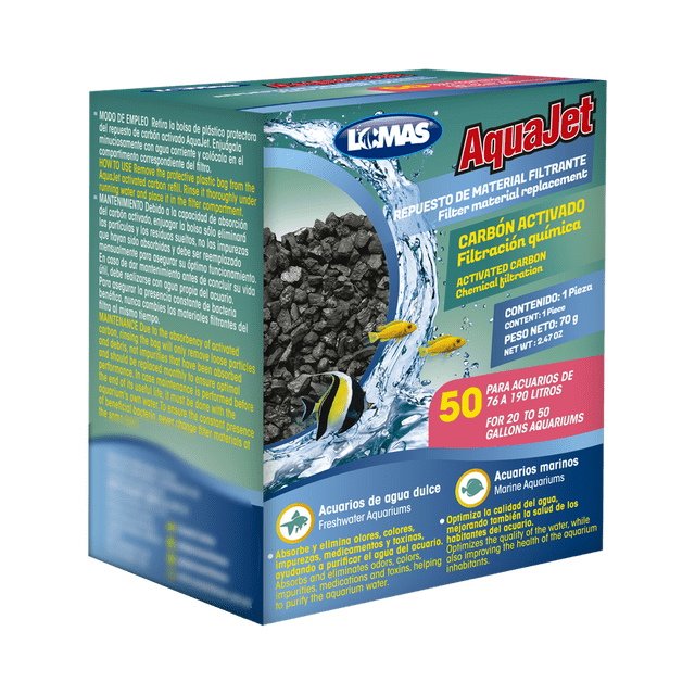 LOMAS repuesto carbon filtro cascada Aquajet y Aquaclear 50 Lomas Aquajet y Aquaclear 50