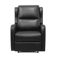 thumbnail image 4 of Pemberly Row Contemporary Faux Leather Manual Recliner Chair in Black, 4 of 9