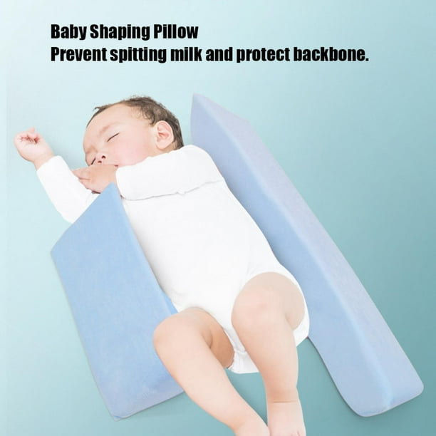 Posicionador Lateral para Dormir para Bebe Almohada para Dormir del Lado del Bebe Almohada Triangu ada Almohada triangular azul Almohada para