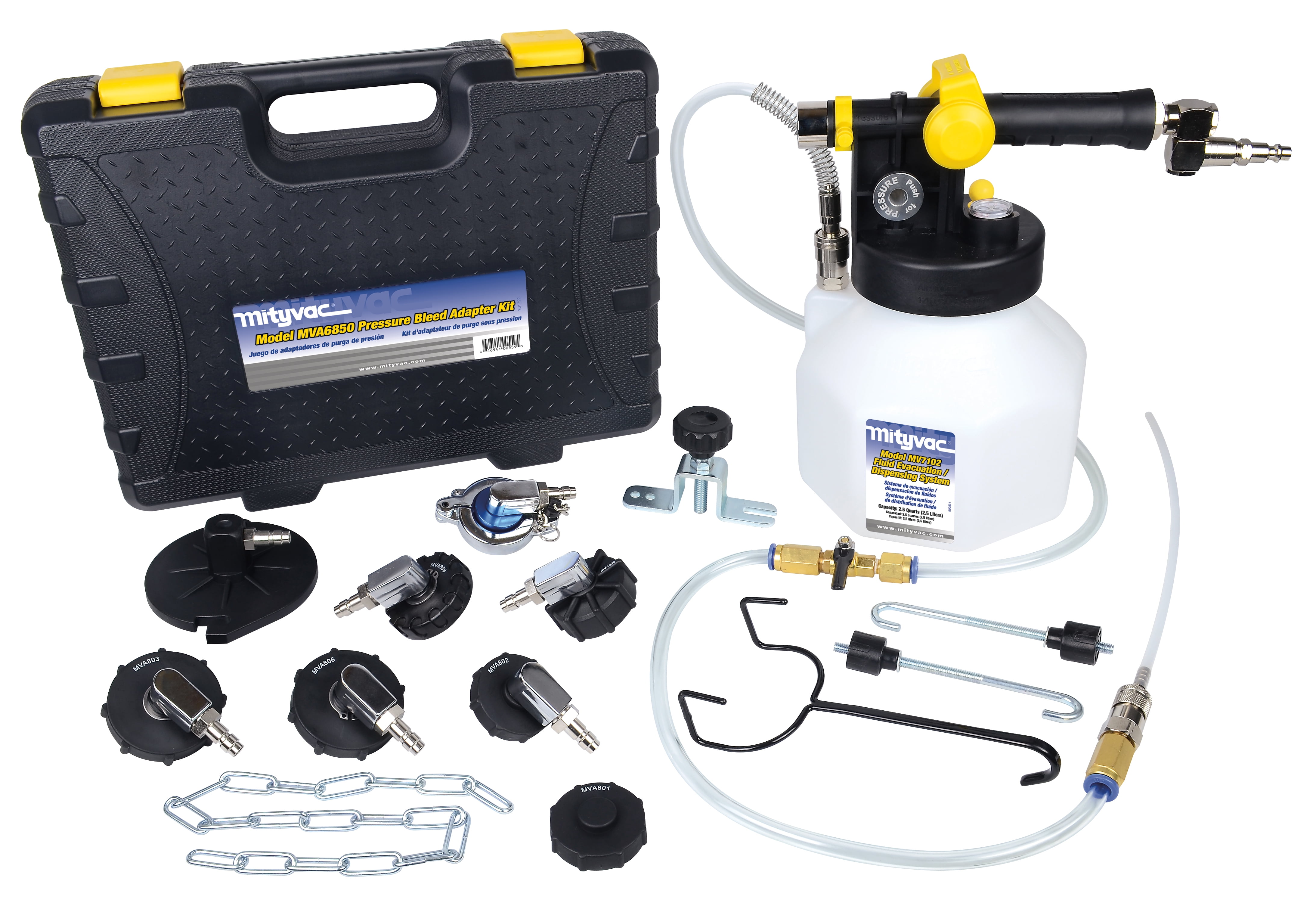 Mityvac MV7840 Pressure Bleed Kit for Bleeding Hydraulic Brakes and