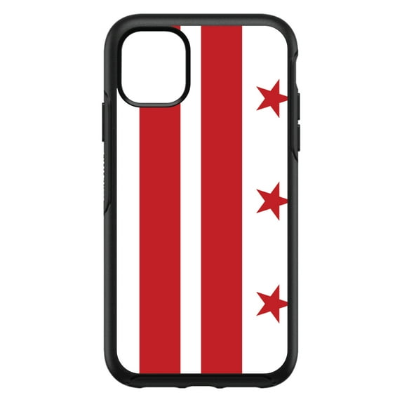 DistinctInk Custom SKIN / DECAL compatible with OtterBox Symmetry for iPhone 11 Pro MAX (6.5" Screen) - Washington DC Flag - US State Flag