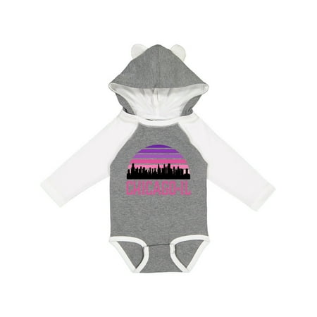 

Inktastic Chicago Gifts Souvenirs for Kids Gift Baby Girl Long Sleeve Bodysuit