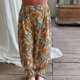 thumbnail image 2 of Odeerbi 1-9 Años Niñas Bloomers de Algodón Verano Floral Ruffle Jogger Pantalones Estampado de Flores Lindo Ocio Linterna Pantalones Pantalones Haren, 2 of 8