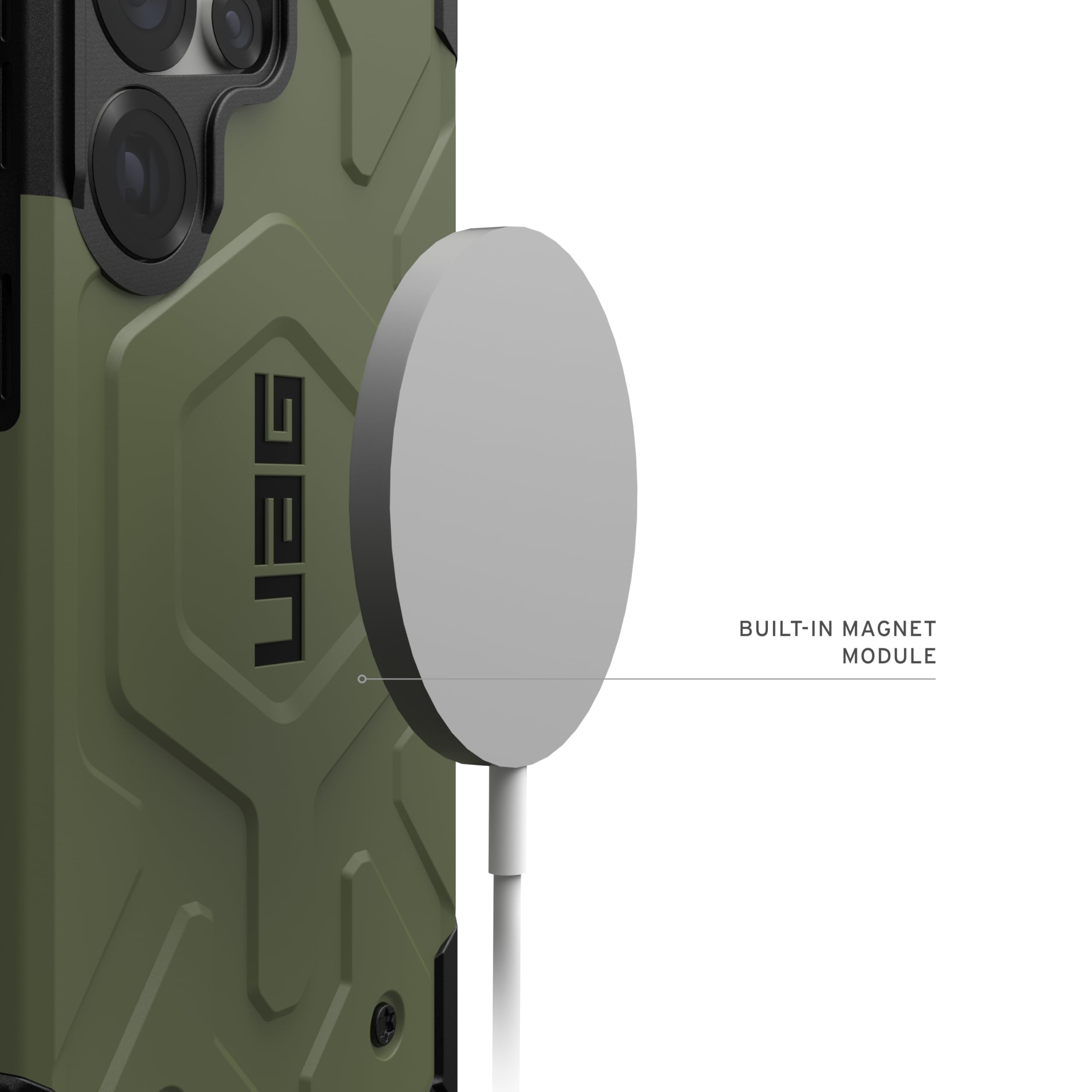 UAG Samsung Galaxy S25 Ultra Case 6.8" Pathfinder - Compatible with Magnetic Charging Armor Shell Impact-Resistant Rugged Military Grade Protective Cover, Olive Drab