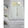 thumbnail image 4 of Tier Curtains 45 Inches Long, Abstract Stripes, Window Treatment Curtain Drapes, Blue White Modern Geometric Art Small Curtain Drapes for Bathroom Laundry Room, 27.5"x45", 2 Panels, 4 of 7