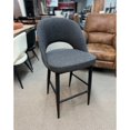 thumbnail image 1 of Plata Import Executive Stool in Fabric, Fabric Executive Stool, Mid-Century Counter Stool,  Fabric Counter Stool, Kitchen Fabric Stool, Island Stool, Modern Counter Stool, with Backrest and Footrest, 1 of 1