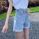 thumbnail image 5 of mfyjkho Pantalones Cortos Para Mujer, Shorts Vaqueros De Cintura Alta De Color Liso Para Mujer Pantalones Cortos Para Mujer M, 5 of 5