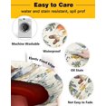 thumbnail image 3 of Christmas Round Table Cover 45-52 Inch - Waterproof Reusable Table Cloth Round Fitted Elastic Tablecloth for Party Outdoors - Christmas Snowflake Snowman Gift Floral Garland Red Plaid, 3 of 6