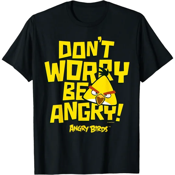 Angry Birds Chuck Don'T Worry Be Angry T-Shirt , Vintage T-Shirt
