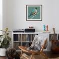 thumbnail image 4 of Art.com Winged Sketch II on Teal Art Print, Brown Frame Wall Art, 29" x 29", 4 of 5