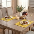 thumbnail image 3 of Sm:)e Yellow Placemats 12 x 18 Inch Set of 4, Seasonal Washable Kitchen Dining Table Decoration for Home Party,240g（0.53lb）, 3 of 7
