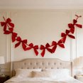 thumbnail image 6 of Large Fabric Christmas Bow 71 Inch Oversized Holiday Decor for Stair Railing Wall Tree Wreath Home Party, 6 of 6