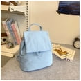 thumbnail image 2 of Fashion Backpacks New Canvas Bag Schoolbag Simple Drawstring Large Capacity Backpack Tide,College style sports backpack for women(blue), 2 of 5
