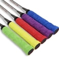 thumbnail image 2 of 5PCS Racquet Towel Grip, Tennis Racket Grips, Badminton Racquet Grip Tape Absorbent Towel Racket Overgrip, Anti-Skid Sweatband Racquet Grip, Overgrip Wraps Sleeve for Tennis Badminton Handle, 2 of 9