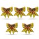 thumbnail image 5 of Yuarrent Paquete de 5 adornos navideños con lazo y purpurina, lentejuelas brillantes, lazo de hojas, decoración de armario al aire libre para bodas y Type1 NO1 Yuarrent CBP501031, 5 of 6