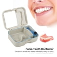 thumbnail image 1 of TOPINCN 1pc Denture False Teeth Storage Box Case With Mirror and Clean Brush Dental Appliance , Denture Container, False Teeth Storage Box, 1 of 8