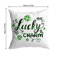 thumbnail image 2 of Funda de almohada para el Día de San Patricio | Trébol verde de tres hojas | Terciopelo de piel de durazno para sofá | 18"x18" | Lino decorativo festivo irlandés | Lavable a máquina | 1 pieza | Tela, 2 of 5