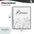 thumbnail image 4 of Stupell Industries Contemporary Renew with Leaf Outlines Black Framed Giclee Art, 11 x 14, by Lettered and Lined, 4 of 8