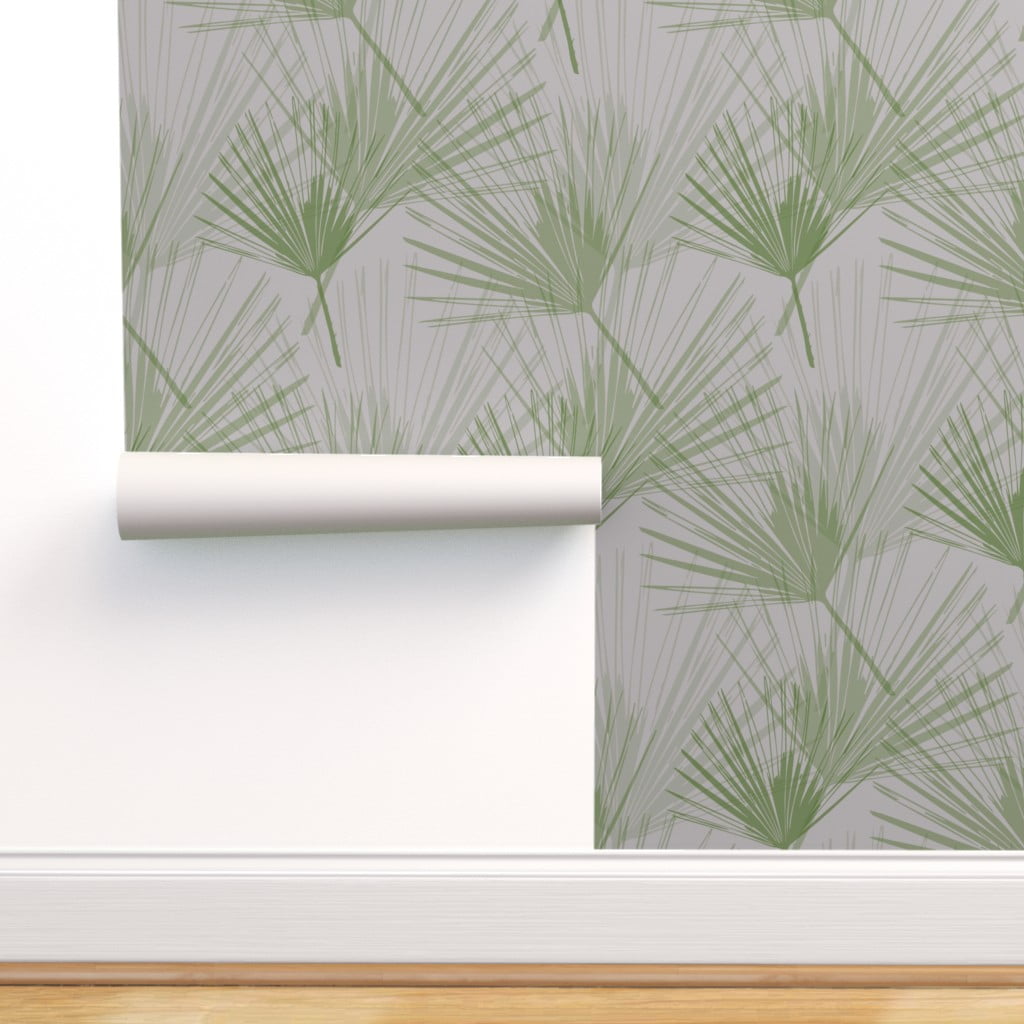 Commercial Grade Wallpaper 27ft x 2ft Tropical Leaves Palm Tree