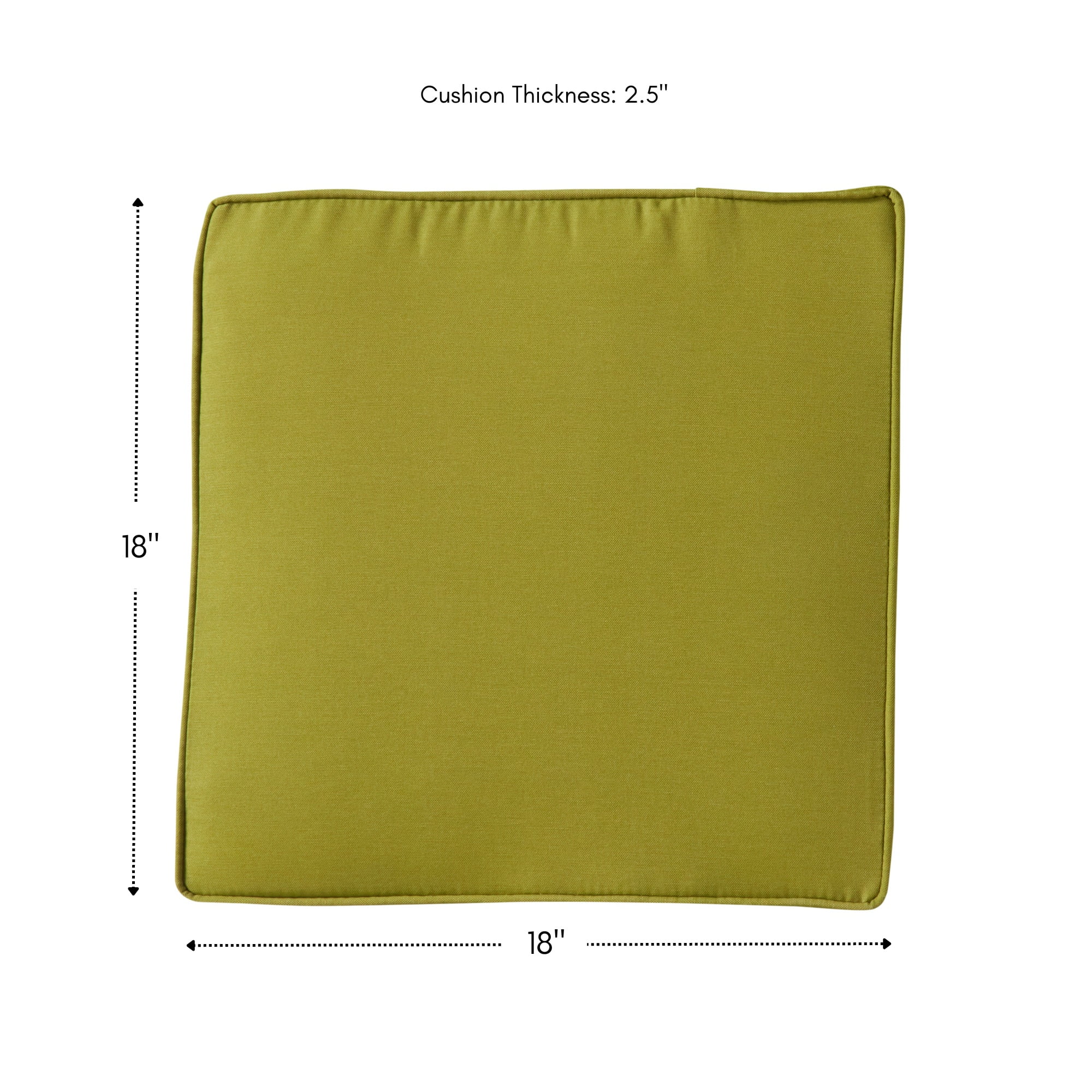 Greendale Home Fashions Outdoor 18'' x 18'' Square Seat Pad, Set of 4, Kiwi