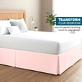 thumbnail image 2 of 18-Inch Drop Full XXL Size 54" x 84" Pink Solid Bed Skirt Split Corner Pleated Style Easy Fit Easy Care 100% Egyptian Cotton 500 Thread Count, 2 of 6