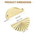 thumbnail image 2 of Uxcell Cabinet Pull Handles, Zinc Alloy Modern Drawer Pulls for Kitchen Cupboard Dresser Cabinet Hardware Gold, 2 of 7