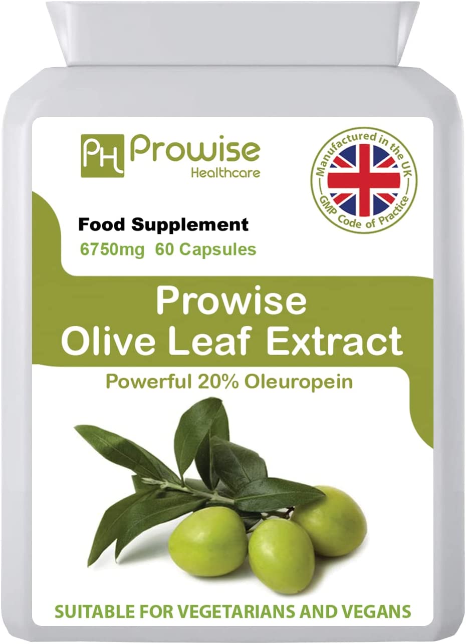 Olive Leaf Extract 6750 mg 60 Capsules UK Manufactured GMP