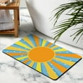 thumbnail image 3 of Farmhouse Style Vintage Sun Bath Mat: Non-Slip, Ultra-Soft, Machine Washable, Perfectly Sized for Sink, Tub, Toilet or Door, Colorful Bathroom Rug to Boost Your Home's Warmth, 20x32 inch, 3 of 5
