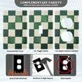 thumbnail image 3 of Yayeee Blank Wall Plate Cover 1-Gang 4.5"x2.7" Home Unused Decorative Outlet, Green and White Plaid Pattern, 3 of 7