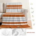 thumbnail image 5 of Orange Stripes Blanket Soft Cozy Warm Throw Blanket for Couch, Plush Fuzzy Flannel Fleece Blankets for Sofa, Modern Minimalist Horizontal Ombre Lines Bed Blankets Lightweight Gifts for Women, 32"x48", 5 of 9
