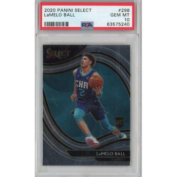 Graded 2020-21 Panini Select LaMelo Ball #298 Courtside Rookie RC Basketball Card PSA 10 Gem Mint