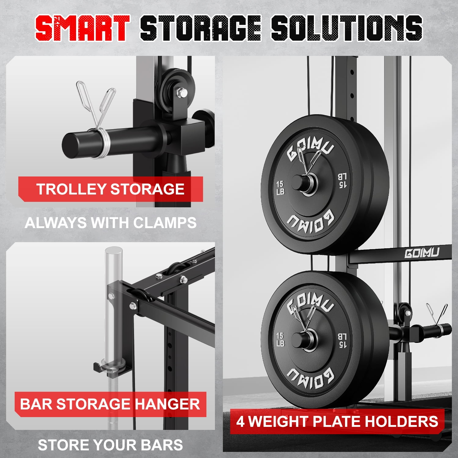 MITONOS Power Cage, 2000LB Squat Rack with Cable Crossover System, Multi-Function Weight Cage, Home Gym Workout Machine with More Training Attachments, RD