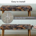 thumbnail image 6 of XYZCANDO Polyester Spandex Fabric Bench Seat Cover for Living Room Bedroom, Abrasion Resistant Pet Hair Resistant Bench Covers, Autumn Leaf Camo Print, 6 of 9