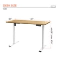thumbnail image 2 of FlexiSpot 48" x 30" Home Office Electric Height Adjustable Standing Desk Memory Programmable Presets Computer Desk White and Maple, 2 of 6