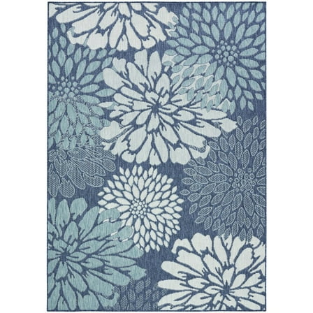 Nourison Home Garden Oasis 6' x 9' Navy   Area Rug