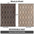 thumbnail image 6 of Yamaziot 9'x12' Outdoor Rugs Patio Rug Reversible Mats Waterproof RV Rug Camping Rugs Plastic Straw Rug Outdoor Area Rug for Patios, Porch, Balcony, Beach, Black Beige, 6 of 8