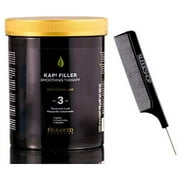 Salerm Cosmetics KAPs Filler Smoothing Therapy 3 Treatment Mask Conditioner, (w/Sleek Comb) Kap + Ceramides + Keratin (33 oz LITER size.)