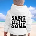 thumbnail image 2 of Girls Retro Letter Graphic Oversized Hoodie, Long Sleeve Pullover Sweatshirt with Pocket, Christian Classic Print Athletic Running Hiking Top for Girls 2-13Y, 2 of 6