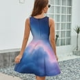 thumbnail image 6 of Neon Galaxy Nebula Universe Starlight Sleeveless Dress Women Summer Evening Dresses Ladies Sundress, 6 of 7