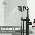 thumbnail image 5 of CASAINC Classical Freestanding Bathtub Faucet with Hand Shower Hand in Oil Rubbed Bronze, 5 of 8