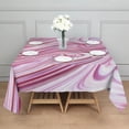thumbnail image 3 of Square Tablecloth, Waterproof Polyester Table Cover, Wrinkle Resistant & Washable Fabric for Dining, Kitchen, Picnic, 52x52in(132x132cm), Liquid & Marble Print, 3 of 6