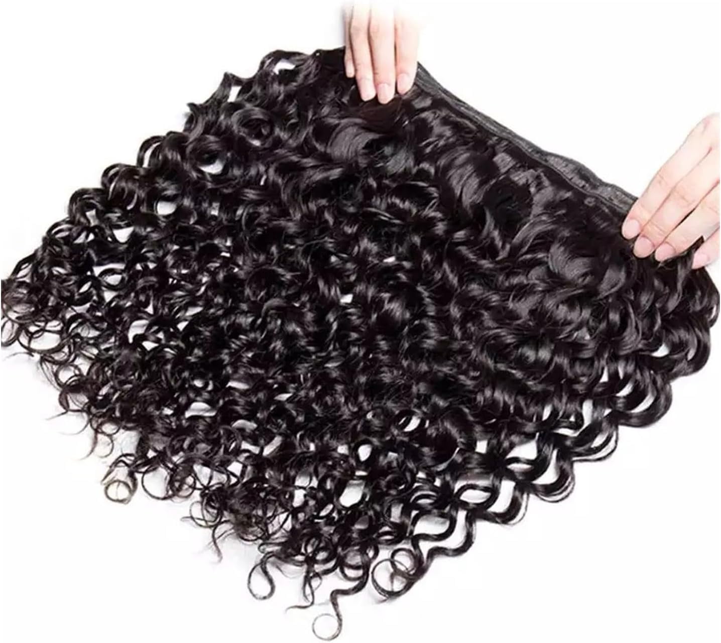 Aorsher Deep Wave Bundles Human Hair 26 Inch Wet and Wavy Bundles 100% Unprocessed Virgin Curly Weave Bundles Human Hair 1 Bundles Black