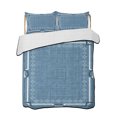 thumbnail image 2 of Quilts Twin Size, Denim Blue Botanical Soft Comforter Bedding Set for Bed, Vintage Florals Geometric Minimalist Lightweight Quilted Bedspread with Pillow Cover(2 Pieces) for All Season, 68x86 Inch, 2 of 7