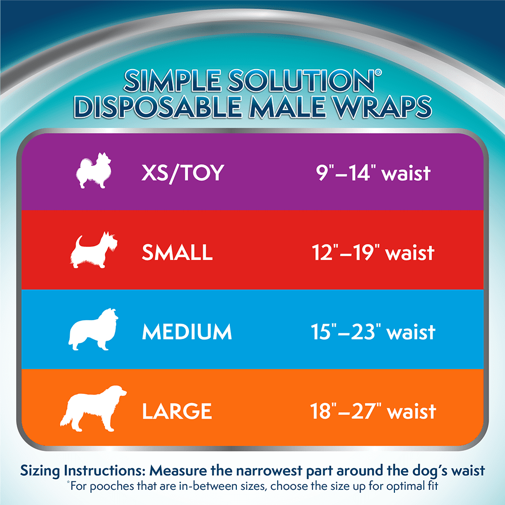 Simple Solution Disposable Dog Diapers for Male Dogs - Large - 30 Count