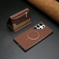 thumbnail image 5 of Allytechgroup for Samsung Galaxy S23 Ultra Case, PU Leather Phone Case for Samsung Galaxy S23 Ultra with Detachable Card Holder RFID Blocking Shockproof Cover for Women Men, Brown, 5 of 6
