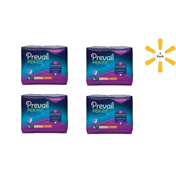 Prevail Female Underwear Case, X Large, Moderate Absorbency (56 Count)