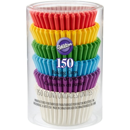 Wilton Rainbow Cupcake Liners, 150ct (Best Mini Cupcakes Nyc)