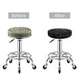thumbnail image 5 of Round Bar Stool Seat Covers, Blue and Red Roses Artwork Elastic Round Chair Cover Stool Seat Slipcover Bar Stool Cushions Round Pad for 12-14 inch, 5 of 7